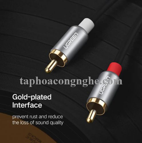 Ugreen 40931 0.5M Đen Cáp âm thanh Bông sen 2 ra 2 dương AV146 30040931